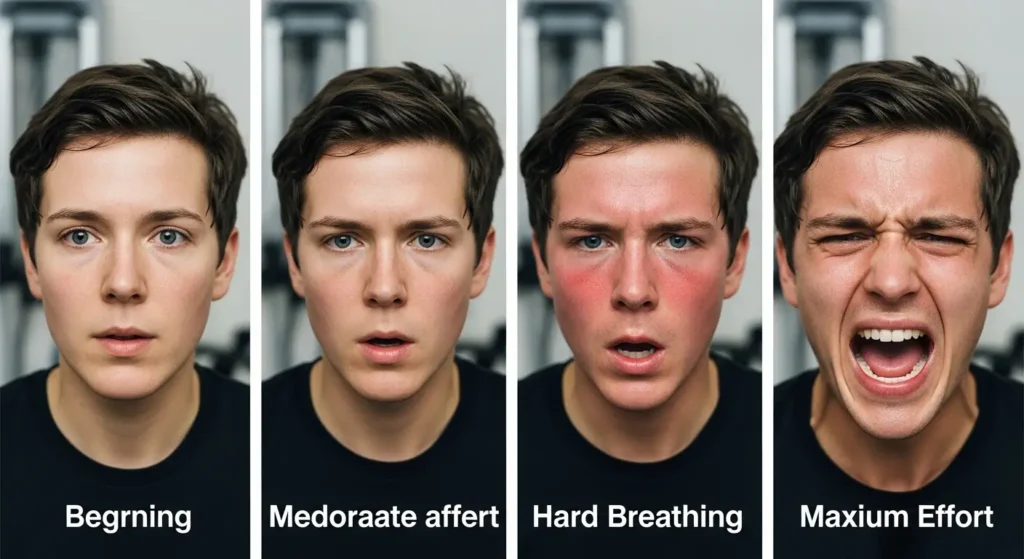 Progressive intensity stages during VO2 Max testing from easy to maximum effort