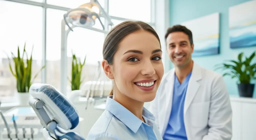 Patient feeling confident after understanding teeth deep cleaning costs and options