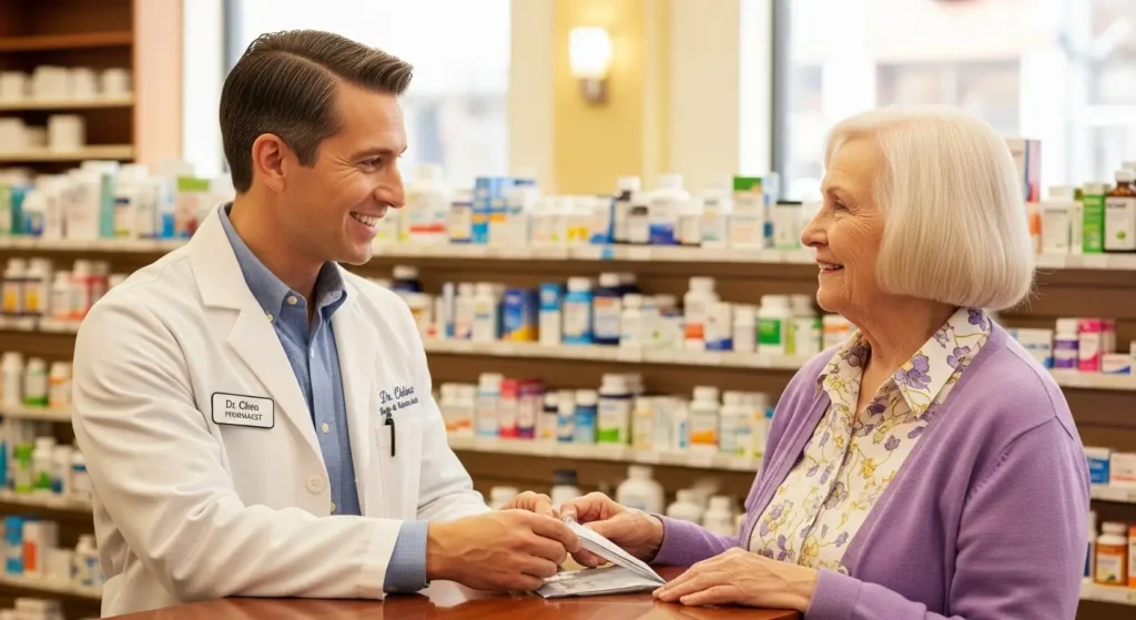 Pharmacist assisting New York patient with insulin prescription and savings programs